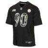 T.J. Watt Pittsburgh Steelers Nike Youth 2026 Salute to Service Game Jersey - Black - Side View