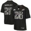 Saquon Barkley Philadelphia Eagles Nike Youth 2026 Salute to Service Game Jersey - Black - Front View