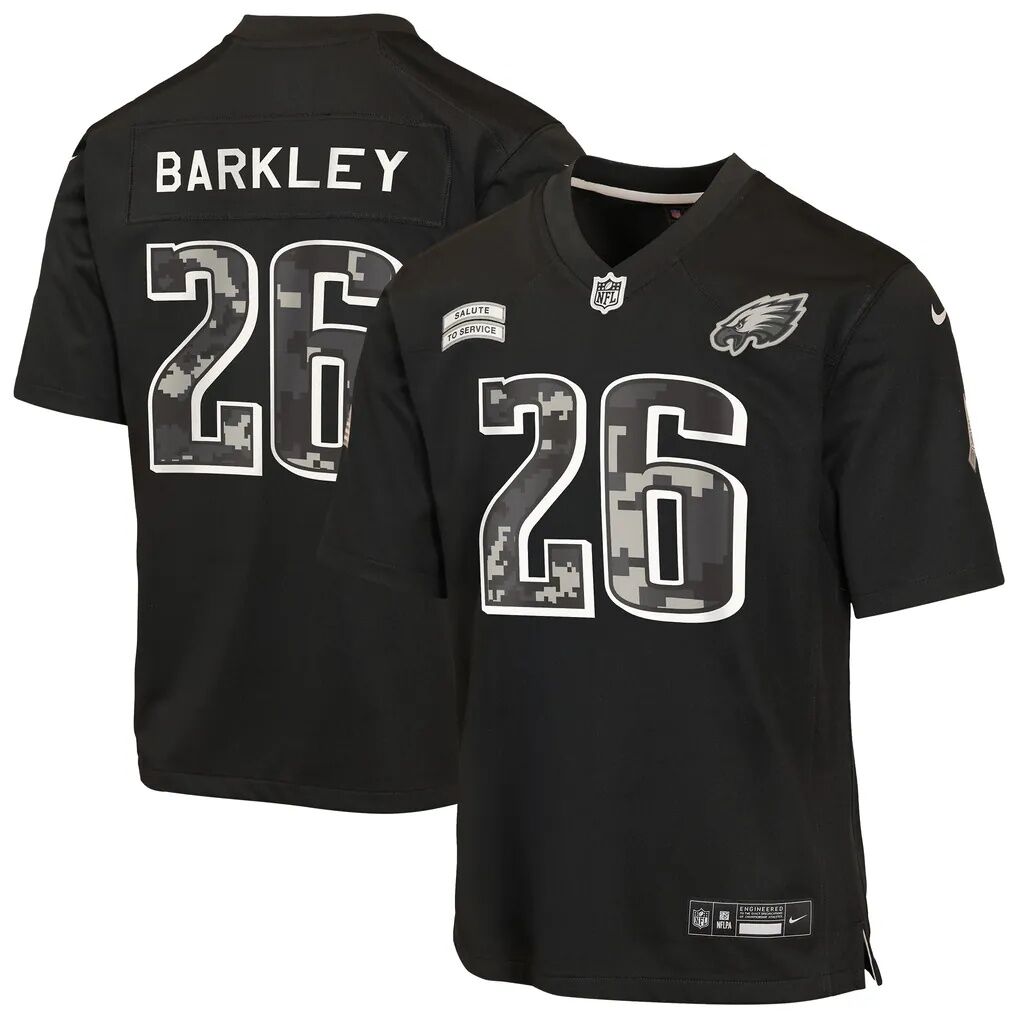 Saquon Barkley Philadelphia Eagles Nike Youth 2026 Salute to Service Game Jersey