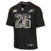 Saquon Barkley Philadelphia Eagles Nike Youth 2026 Salute to Service Game Jersey - Black - Side View