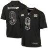 Joe Burrow Cincinnati Bengals Nike Youth 2026 Salute to Service Game Jersey - Black - Front View