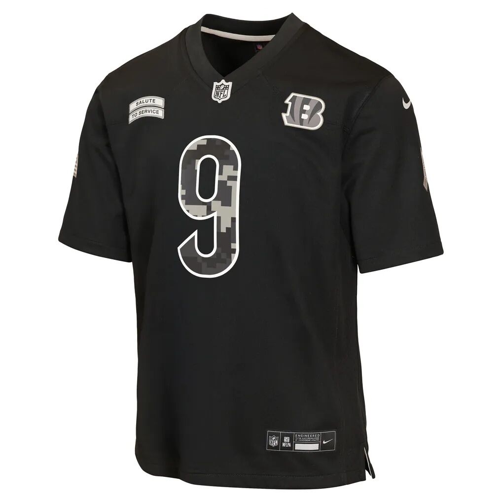 Joe Burrow Cincinnati Bengals Nike Youth 2026 Salute to Service Game Jersey