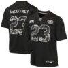 Christian McCaffrey San Francisco 49ers Nike Youth 2026 Salute to Service Game Jersey - Black - Front View