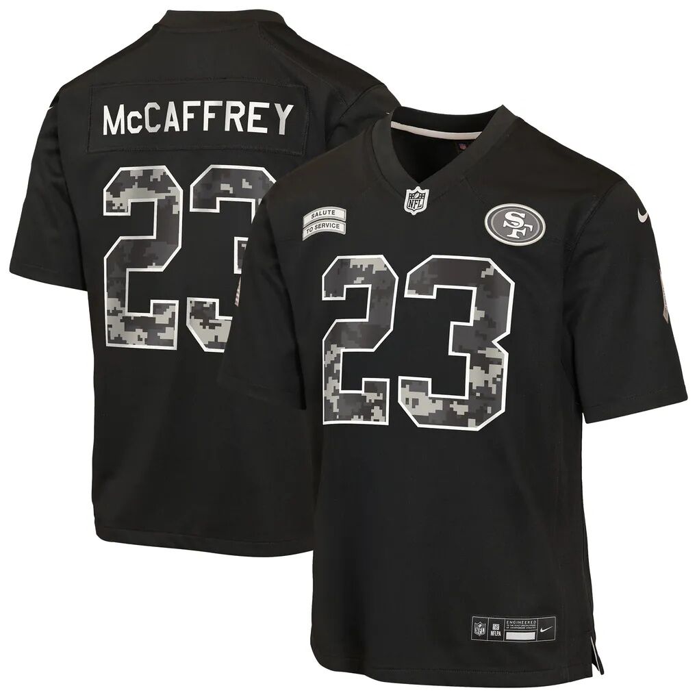Christian McCaffrey San Francisco 49ers Nike Youth 2026 Salute to Service Game Jersey