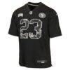 Christian McCaffrey San Francisco 49ers Nike Youth 2026 Salute to Service Game Jersey - Black - Side View