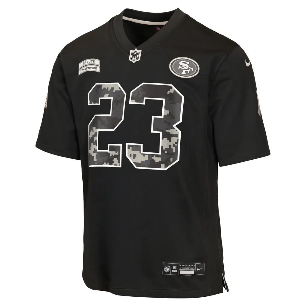Christian McCaffrey San Francisco 49ers Nike Youth 2026 Salute to Service Game Jersey