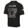 Josh Allen Buffalo Bills Nike Youth 2026 Salute to Service Game Jersey - Black - Detail View