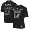 Josh Allen Buffalo Bills Nike Youth 2026 Salute to Service Game Jersey - Black - Front View