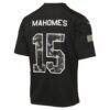 Patrick Mahomes Kansas City Chiefs Nike Youth 2026 Salute to Service Game Jersey - Black - Detail View