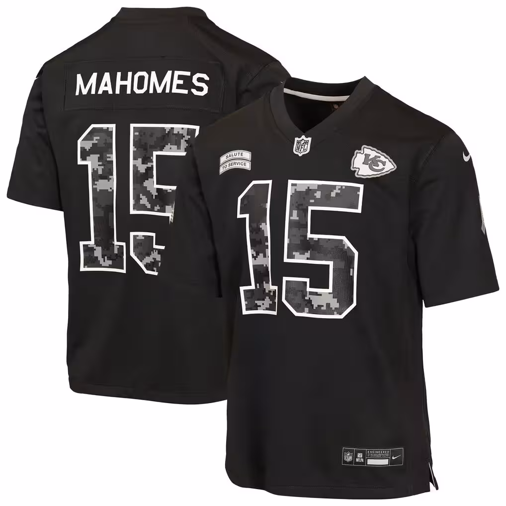 Patrick Mahomes Kansas City Chiefs Nike Youth 2026 Salute to Service Game Jersey