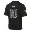 Bo Nix Denver Broncos Nike Youth 2026 Salute to Service Game Jersey - Black - Detail View