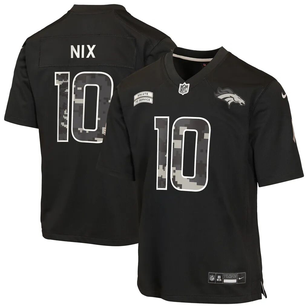 Bo Nix Denver Broncos Nike Youth 2026 Salute to Service Game Jersey