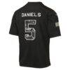 Jayden Daniels Washington Commanders Nike Youth 2026 Salute to Service Game Jersey - Black - Detail View