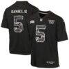 Jayden Daniels Washington Commanders Nike Youth 2026 Salute to Service Game Jersey - Black - Front View