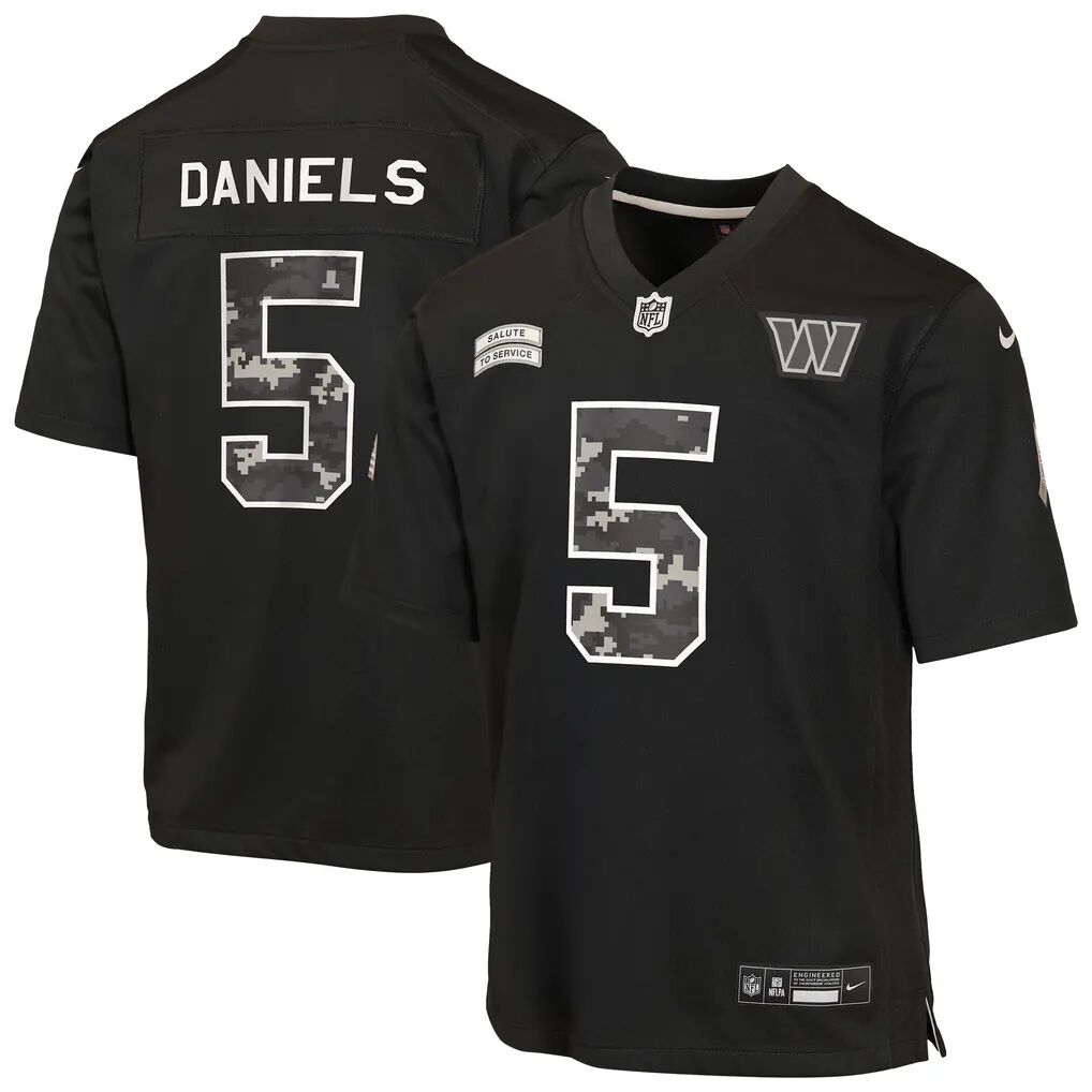 Jayden Daniels Washington Commanders Nike Youth 2026 Salute to Service Game Jersey
