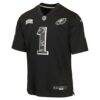Jalen Hurts Philadelphia Eagles Nike Youth 2026 Salute to Service Game Jersey - Black - Side View