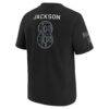 Lamar Jackson Baltimore Ravens Nike Youth 2026 Salute to Service Name & Number T-Shirt - Black - Detail View