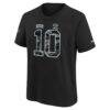 Jordan Love Green Bay Packers Nike Youth 2026 Salute to Service Name & Number T-Shirt - Black - Side View
