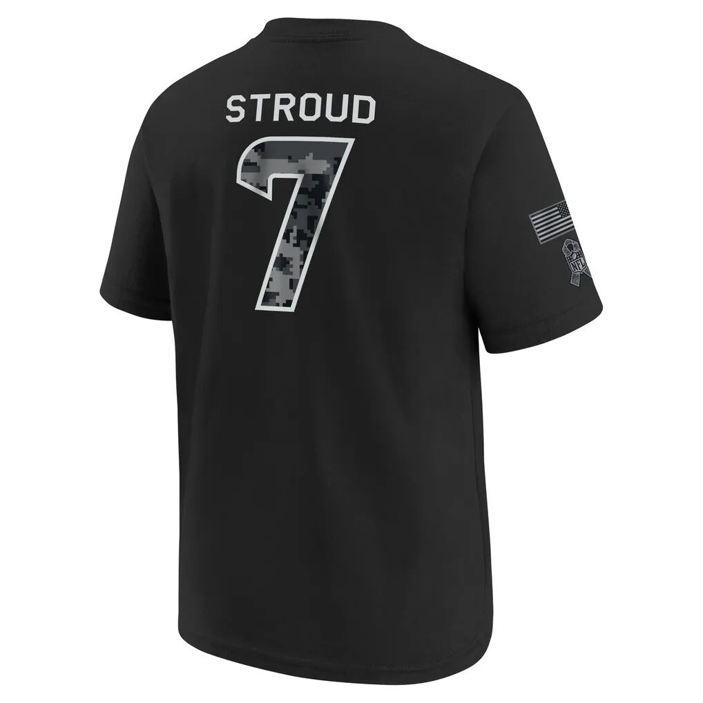 C.J. Stroud Houston Texans Nike Youth 2026 Salute to Service Name & Number T-Shirt