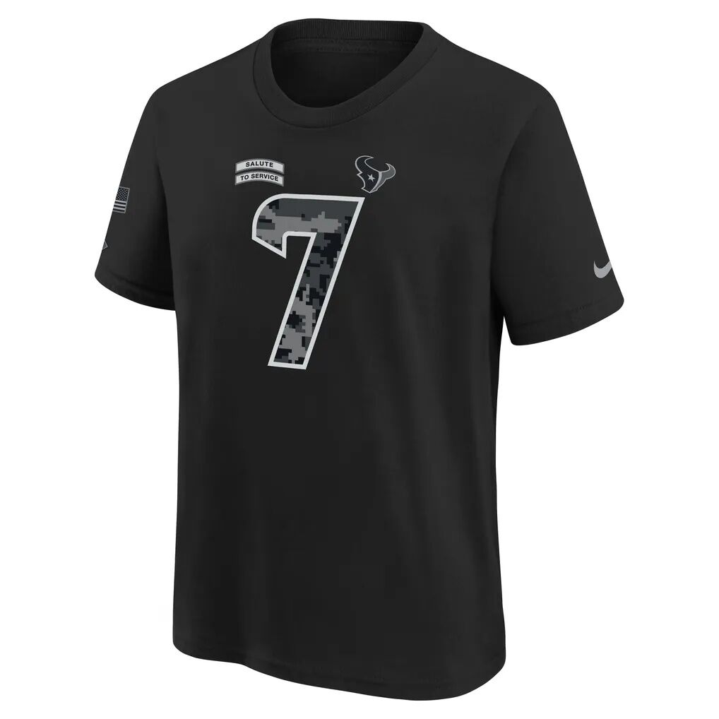 C.J. Stroud Houston Texans Nike Youth 2026 Salute to Service Name & Number T-Shirt
