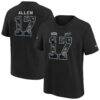 Josh Allen Buffalo Bills Nike Youth 2026 Salute to Service Name & Number T-Shirt - Black - Front View