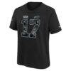 Josh Allen Buffalo Bills Nike Youth 2026 Salute to Service Name & Number T-Shirt - Black - Side View