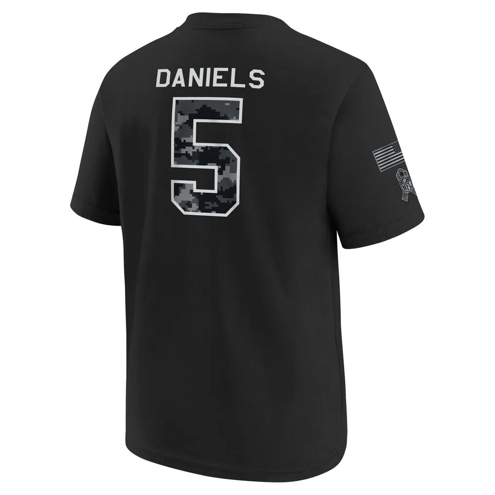 Jayden Daniels Washington Commanders Nike Youth 2026 Salute to Service Name & Number T-Shirt