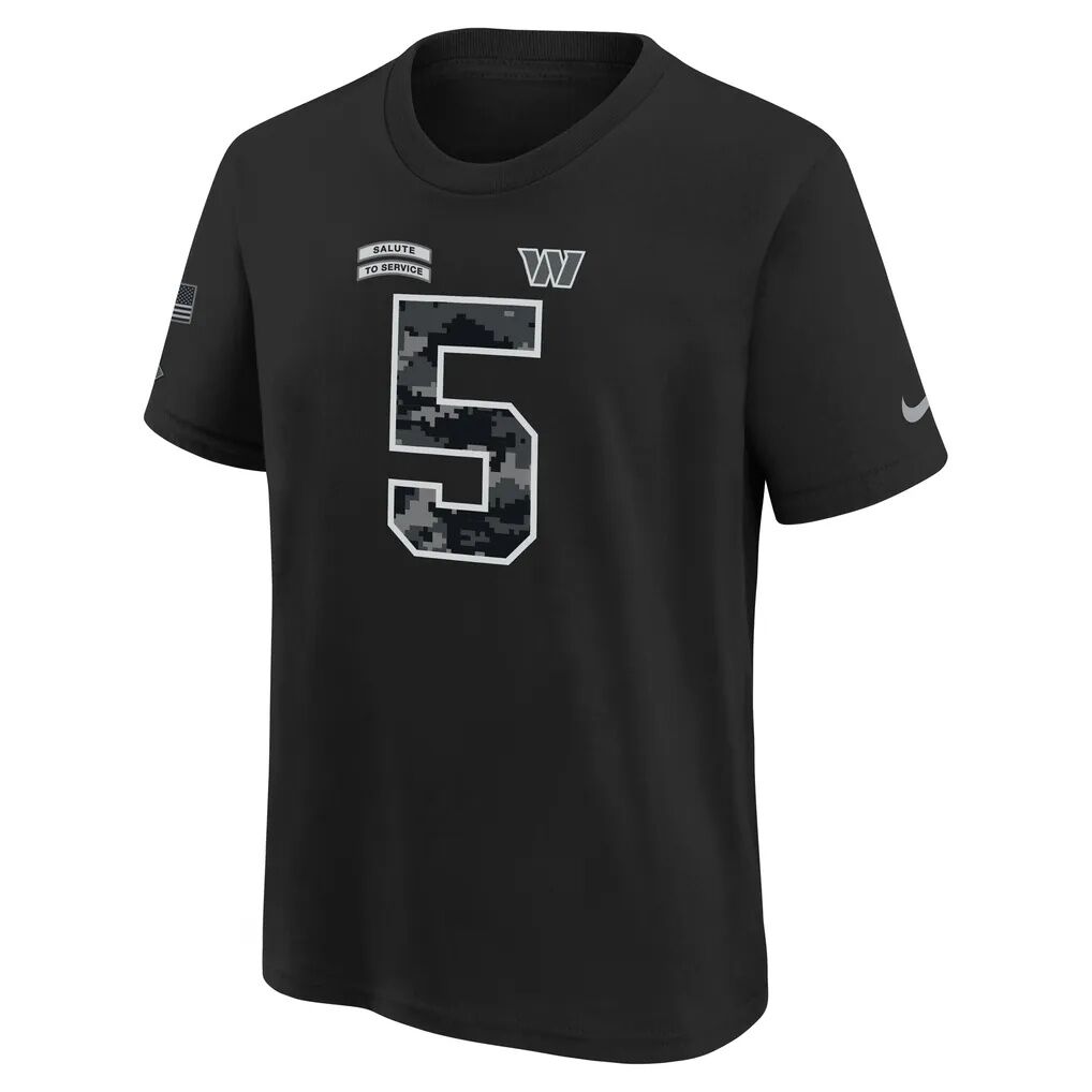 Jayden Daniels Washington Commanders Nike Youth 2026 Salute to Service Name & Number T-Shirt