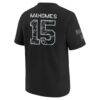 Patrick Mahomes Kansas City Chiefs Nike Youth 2026 Salute to Service Name & Number T-Shirt - Black - Detail View