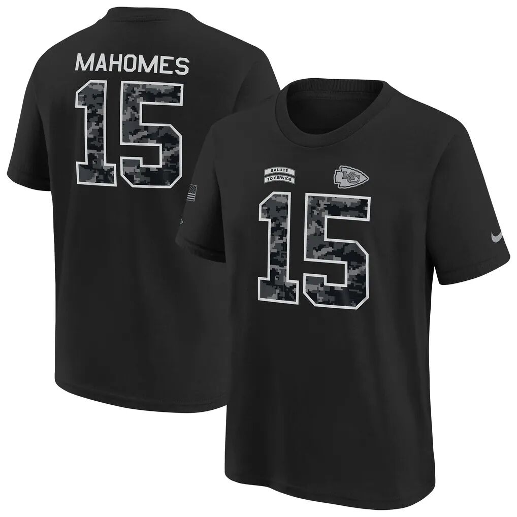 Patrick Mahomes Kansas City Chiefs Nike Youth 2026 Salute to Service Name & Number T-Shirt