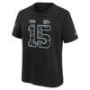 Patrick Mahomes Kansas City Chiefs Nike Youth 2026 Salute to Service Name & Number T-Shirt - Black - Side View