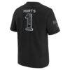 Jalen Hurts Philadelphia Eagles Nike Youth 2026 Salute to Service Name & Number T-Shirt - Black - Detail View