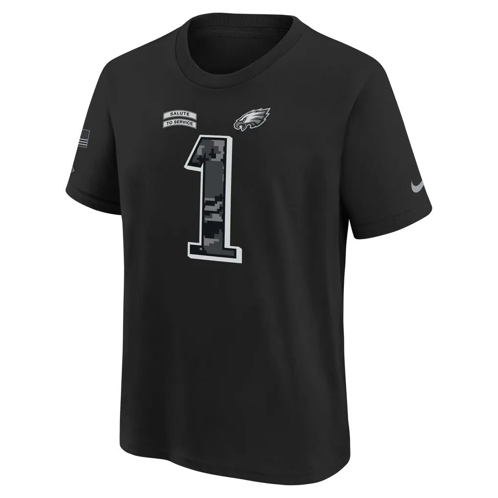 Jalen Hurts Philadelphia Eagles Nike Youth 2026 Salute to Service Name & Number T-Shirt