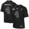 Dak Prescott Dallas Cowboys Nike Youth 2026 Salute to Service Game Jersey - Black - Front View
