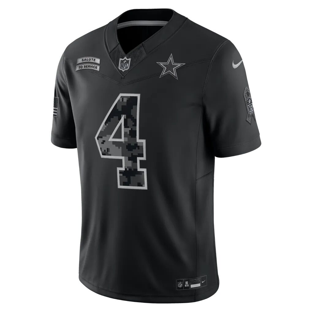Dak Prescott Dallas Cowboys Nike 2026 Salute to Service Stitched Limited Jersey