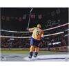 Filip Forsberg Nashville Predators Autographed Fashion7 Authentic 16" x 20" Gold Jersey Saluting the Crowd Photograph - - Front View