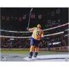 Filip Forsberg Nashville Predators Autographed Fashion7 Authentic 16" x 20" Gold Jersey Saluting the Crowd Photograph - - Side View