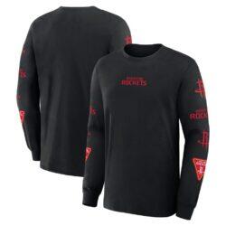 Houston Rockets Fashion7 Jump Higher Legacy Long Sleeve T-Shirt - Black - Front View