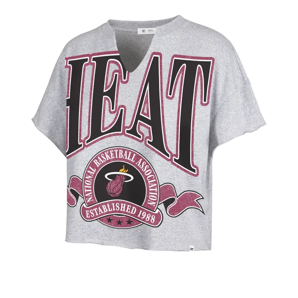 Miami Heat '47 Women's Banners Out Oversized Notch Neck T-Shirt