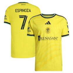 Cristian Espinoza Nashville SC adidas 2026 The Reverb Kit On-Field Authentic Patch Jersey - Yellow - Front View