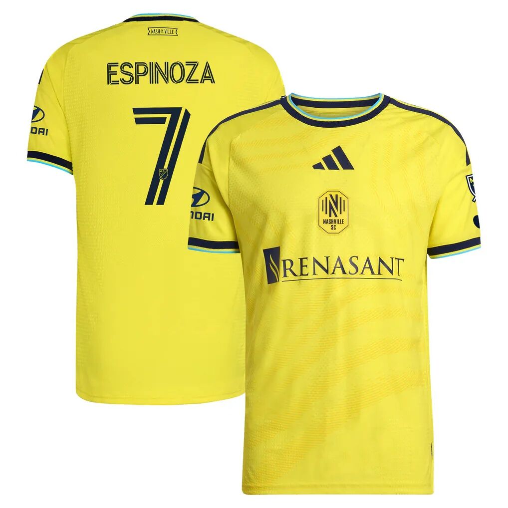 Cristian Espinoza Nashville SC adidas 2026 The Reverb Kit On-Field Authentic Patch Jersey