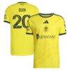 Edvard Tagseth Nashville SC adidas 2026 The Reverb Kit On-Field Authentic Patch Jersey - Yellow - Front View