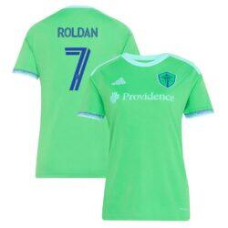 Cristian Roldan Seattle Sounders FC adidas Women's 2026 The Evergreen State Kit Replica Jersey - - Front View