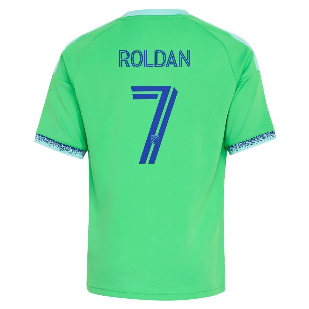 Cristian Roldan Seattle Sounders FC adidas Youth The Evergreen State Kit Replica Jersey - Rave Green