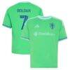 Cristian Roldan Seattle Sounders FC adidas Youth The Evergreen State Kit Replica Jersey - Rave Green - - Front View