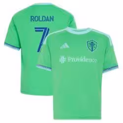 Cristian Roldan Seattle Sounders FC adidas Youth The Evergreen State Kit Replica Jersey - Rave Green