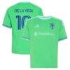 Pedro de la Vega Seattle Sounders FC adidas Youth The Evergreen State Kit Replica Jersey - Rave Green - - Front View