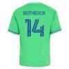 Paul Rothrock Seattle Sounders FC adidas Youth The Evergreen State Kit Replica Jersey - Rave Green - - Detail View