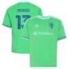 Jordan Morris Seattle Sounders FC adidas Youth The Evergreen State Kit Replica Jersey - Rave Green - - Front View