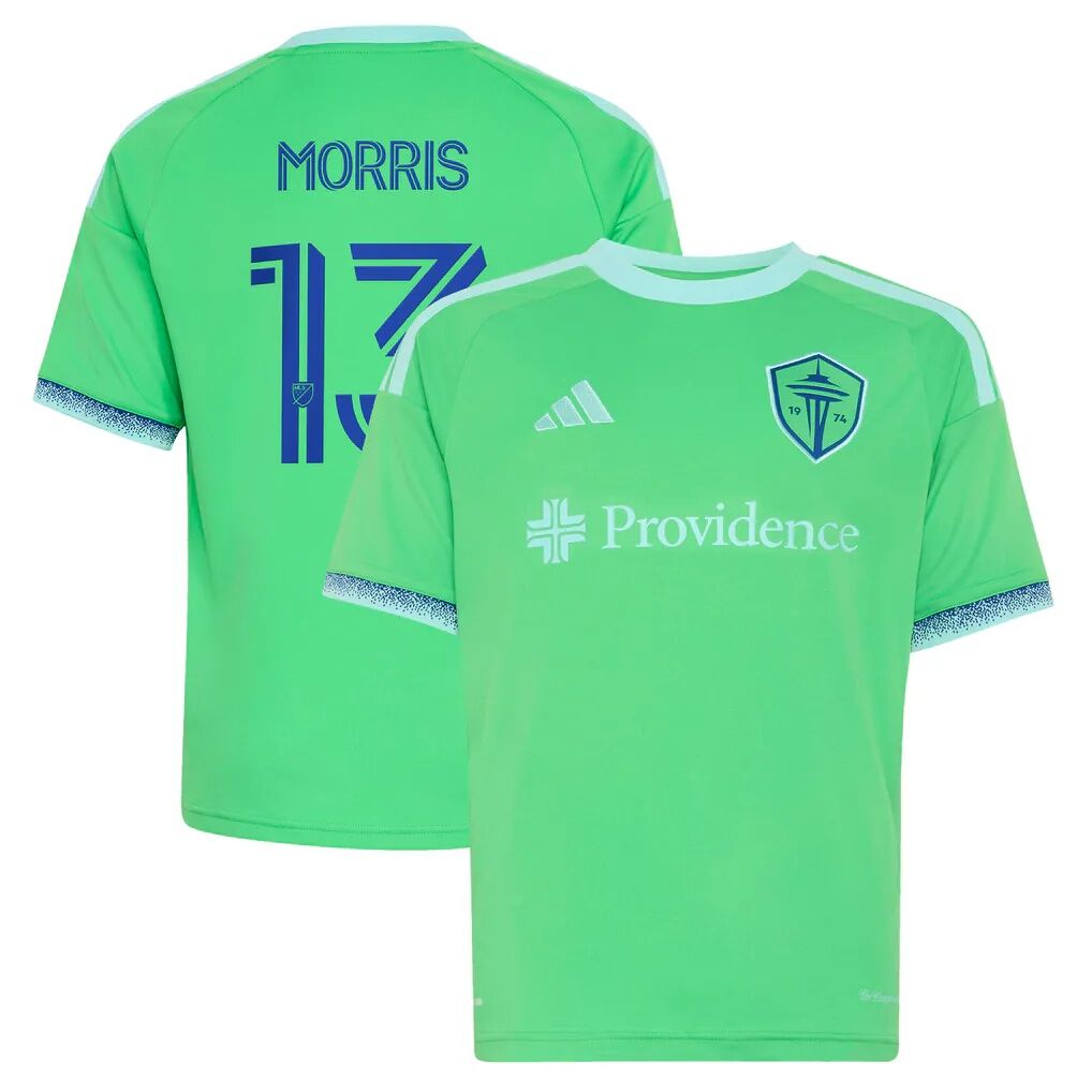 Jordan Morris Seattle Sounders FC adidas Youth The Evergreen State Kit Replica Jersey - Rave Green